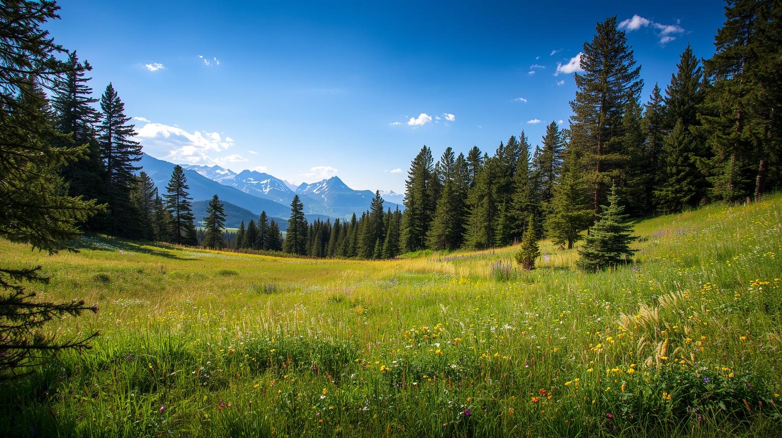 Summer mountain landscape in the Vail area